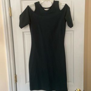 H & M dark green ribbed dress